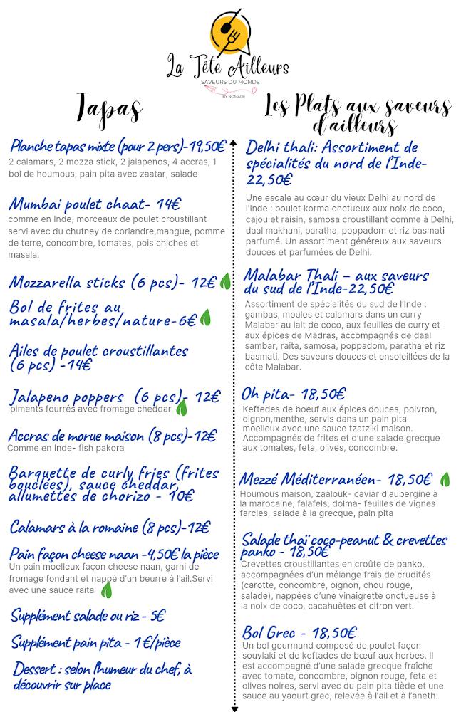 La Tête Ailleurs Les Lecques by nomade - Menu Image 1