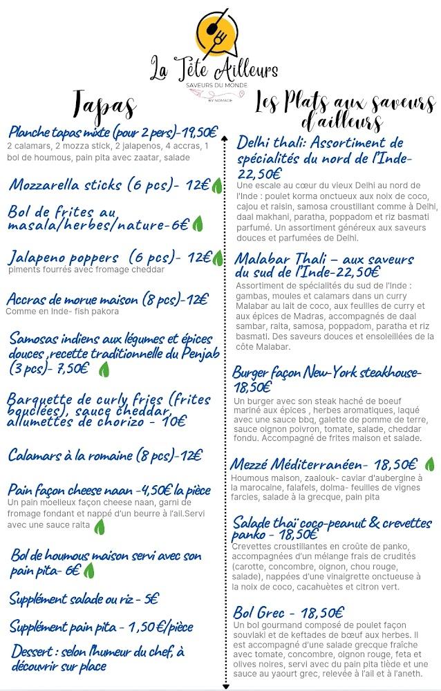 La Tête Ailleurs Les Lecques by nomade - Menu Image 3