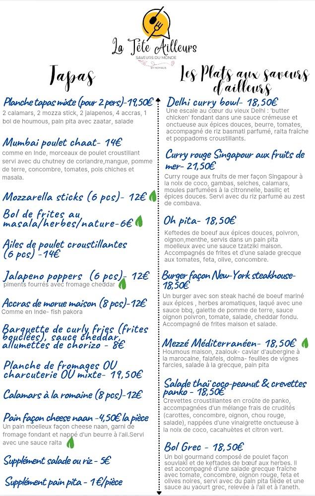 La Tête Ailleurs Les Lecques by nomade - Menu Image 4